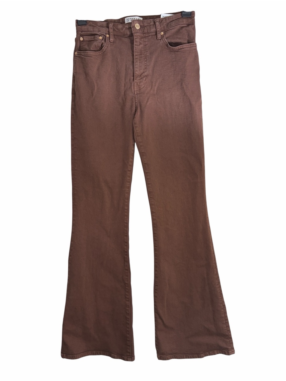 Derek Lam 10 Crosby High Rise Flare Brown Jeans 29